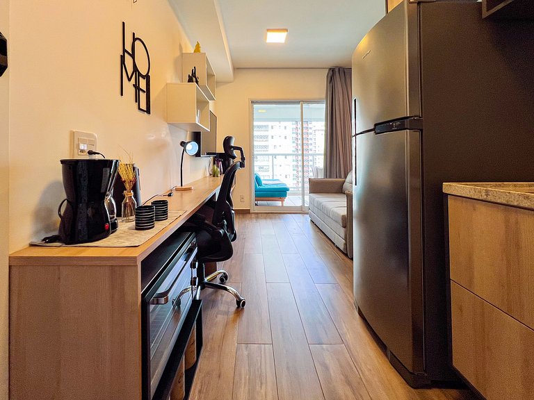 SkyLoft-Estúdio Novo C/ Vaga| Wifi | Prox Paulista