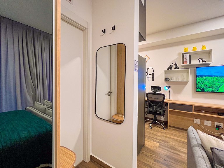 SkyLoft-Estúdio Novo C/ Vaga| Wifi | Prox Paulista