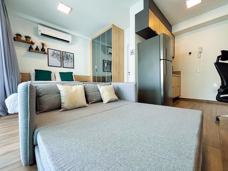 SkyLoft-Estúdio Novo C/ Vaga| Wifi | Prox Paulista