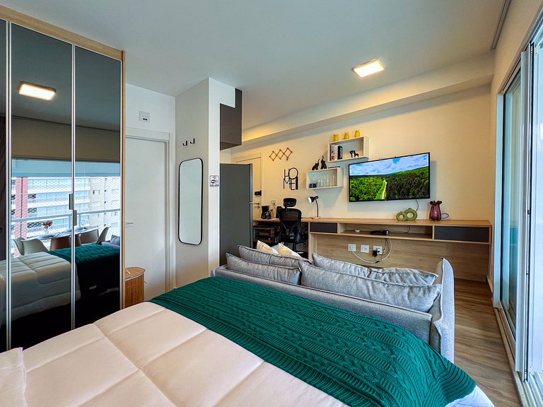 SkyLoft-Estúdio Novo C/ Vaga| Wifi | Prox Paulista