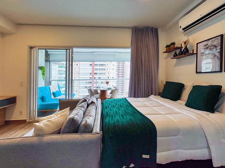 SkyLoft-Estúdio Novo C/ Vaga| Wifi | Prox Paulista