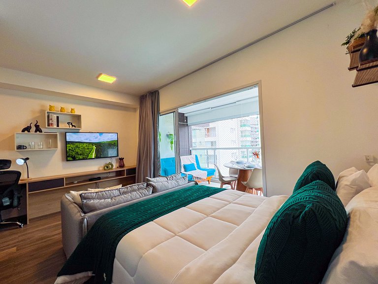 SkyLoft-Estúdio Novo C/ Vaga| Wifi | Prox Paulista