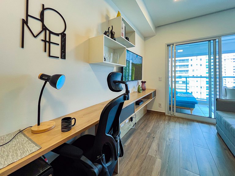 SkyLoft-Estúdio Novo C/ Vaga| Wifi | Prox Paulista