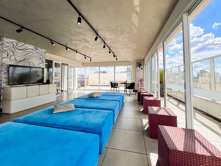 SkyLoft-Estúdio Novo C/ Vaga| Wifi | Prox Paulista