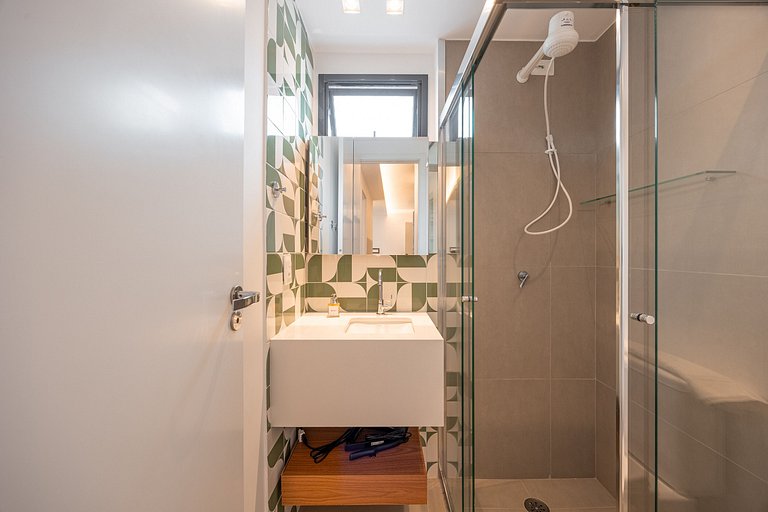 Refuge Vila Olímpia two-bedroom with pool Wi-Fi