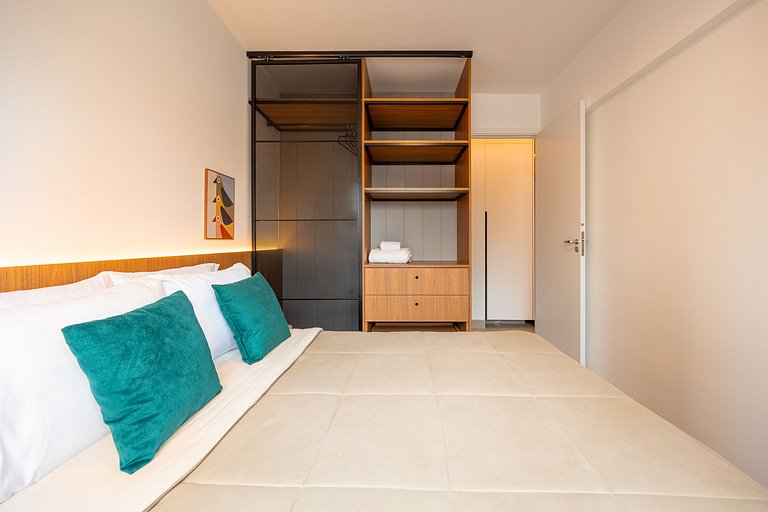 Refuge Vila Olímpia two-bedroom with pool Wi-Fi