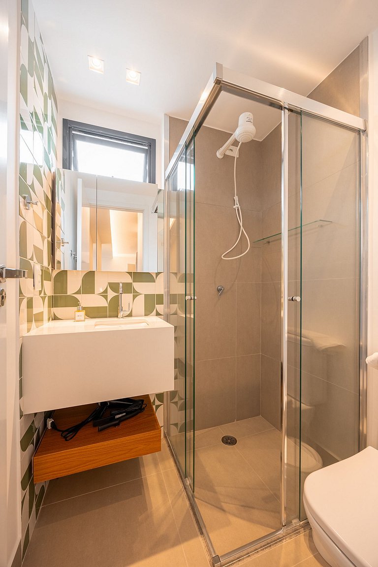 Refuge Vila Olímpia two-bedroom with pool Wi-Fi