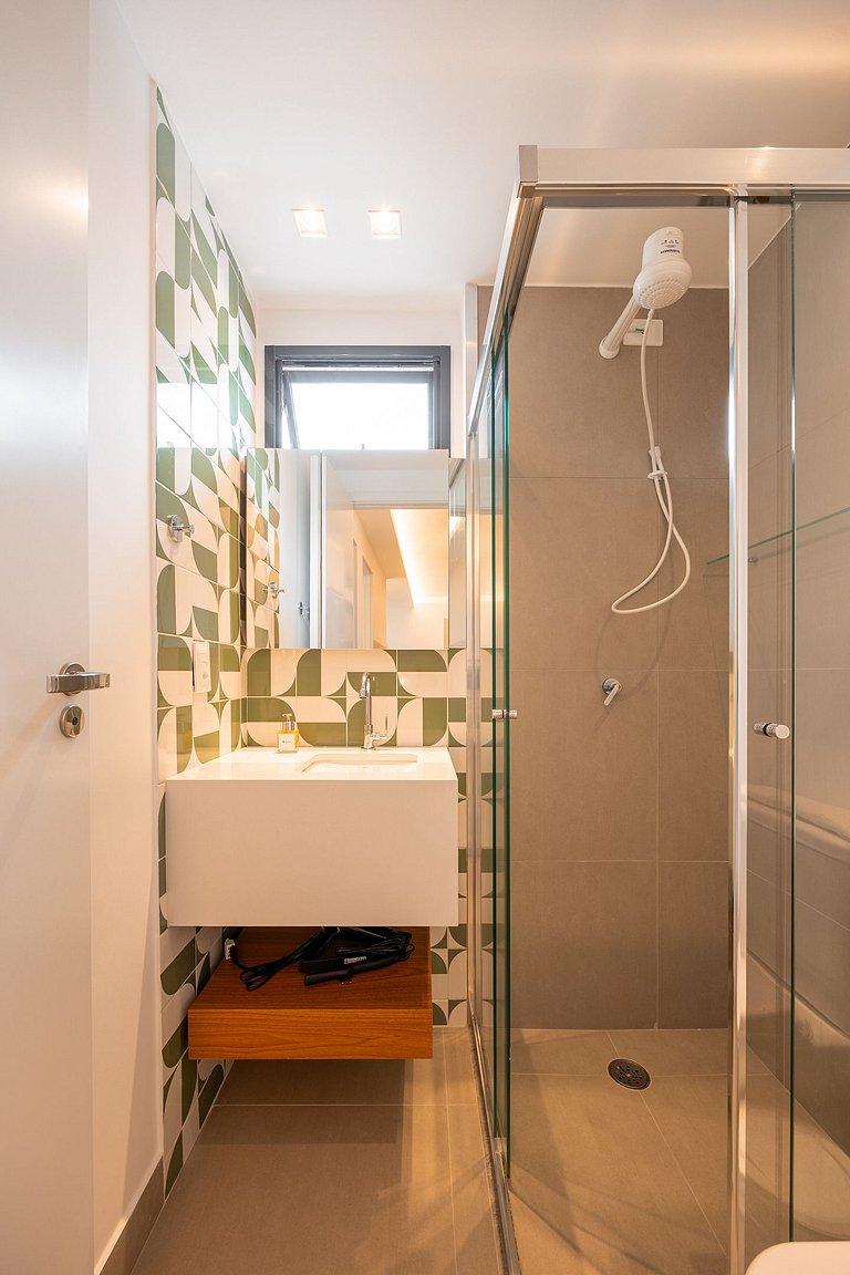 Refuge Vila Olímpia two-bedroom with pool Wi-Fi