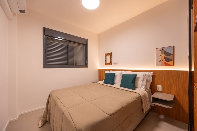 Refuge Vila Olímpia two-bedroom with pool Wi-Fi