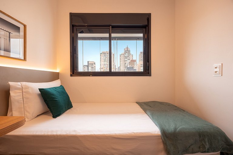 Refuge Vila Olímpia two-bedroom with pool Wi-Fi