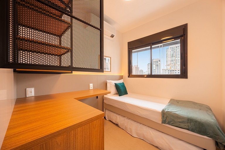 Refuge Vila Olímpia two-bedroom with pool Wi-Fi