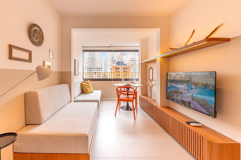 Refuge Vila Olímpia two-bedroom with pool Wi-Fi