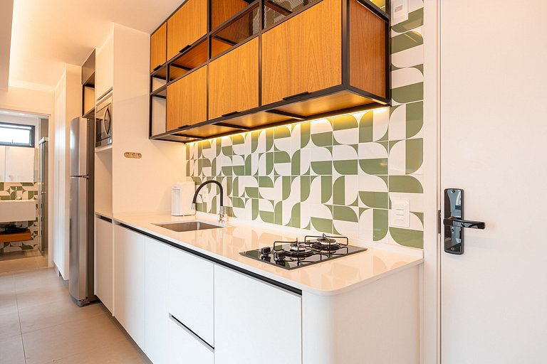 Refuge Vila Olímpia two-bedroom with pool Wi-Fi