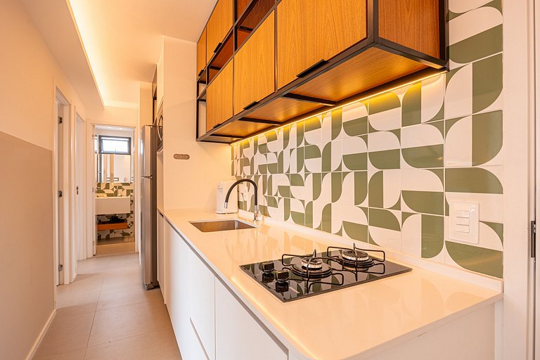 Refuge Vila Olímpia two-bedroom with pool Wi-Fi