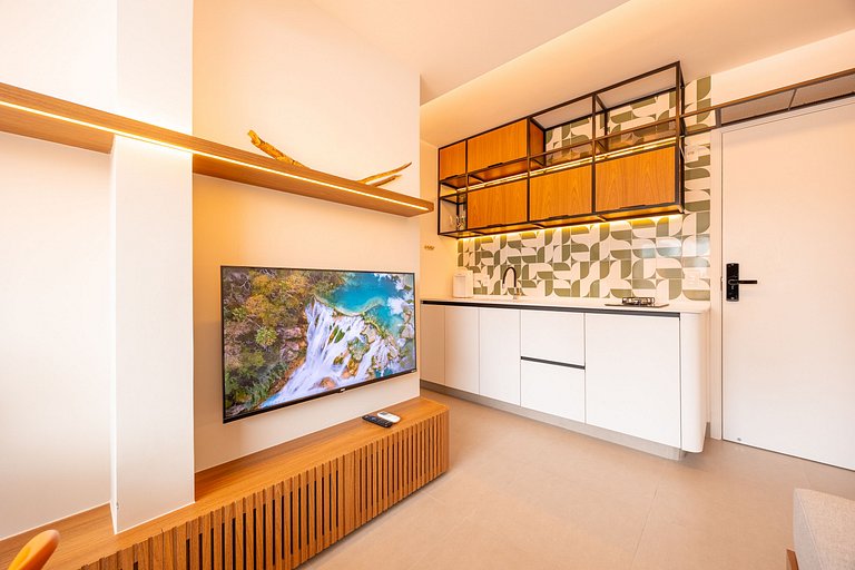 Refuge Vila Olímpia two-bedroom with pool Wi-Fi