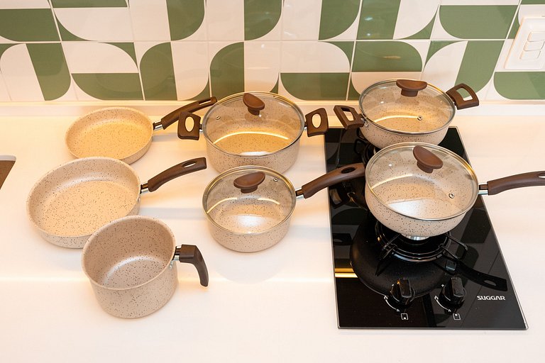 Refuge Vila Olímpia two-bedroom with pool Wi-Fi