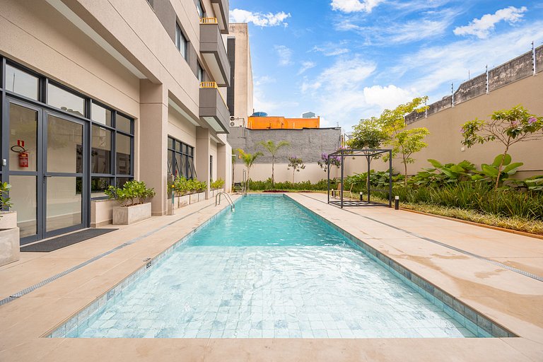 Refuge Vila Olímpia - apto 2 quartos/piscina/Wi-Fi