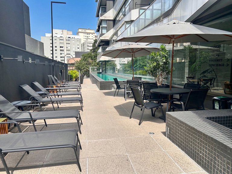Elite Apartamento moderno c/ vista Av Oscar Freire