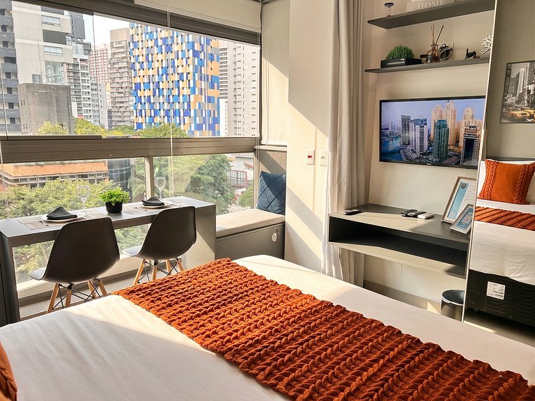 Elite Apartamento moderno c/ vista Av Oscar Freire