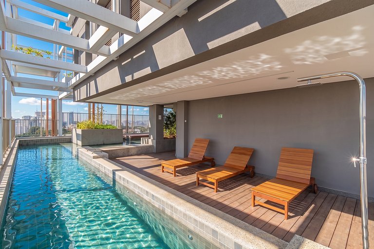 Apto Lumière: Oscar Freire, Piscina, Wi-Fi / Metrô