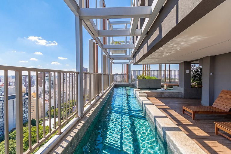 Apto Lumière: Oscar Freire, Piscina, Wi-Fi / Metrô